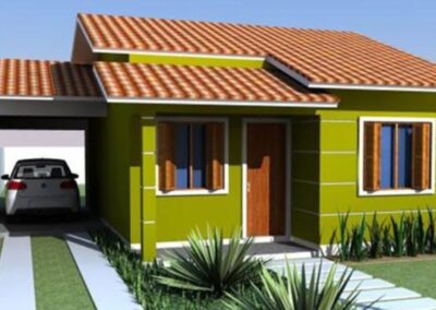 Planta de Casa em Alvenaria estrutural e Pré F achadaFabricada